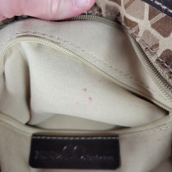 Nine & Co. Nine West Casual Patterned Shoulder Bag with Brown Trim - Picture 10 of 12